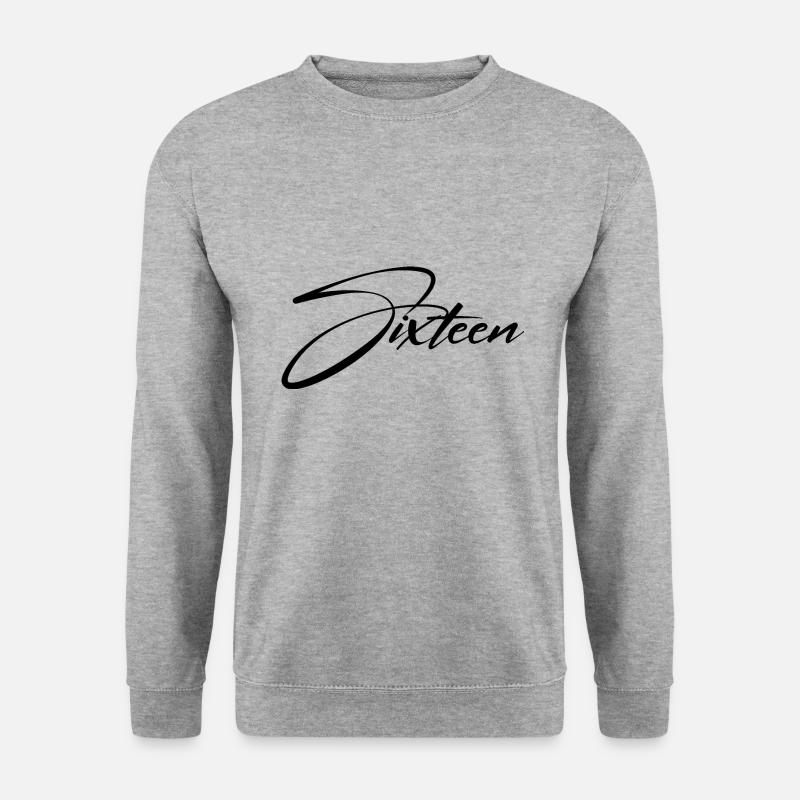 SWEET 16. GEBURTSTAG SIXTEEN - Unisex Pullover - Weißgrau meliert
