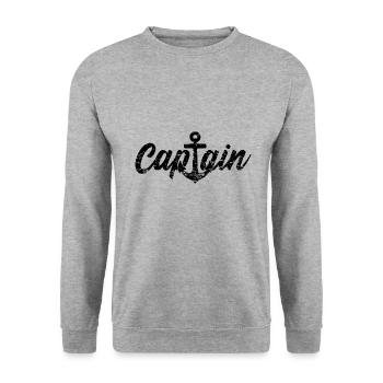 Capitaine capitaine - Sweat-shirt Unisexe - gris chiné - Devant - Alina (178cm) & Michal (187cm)
