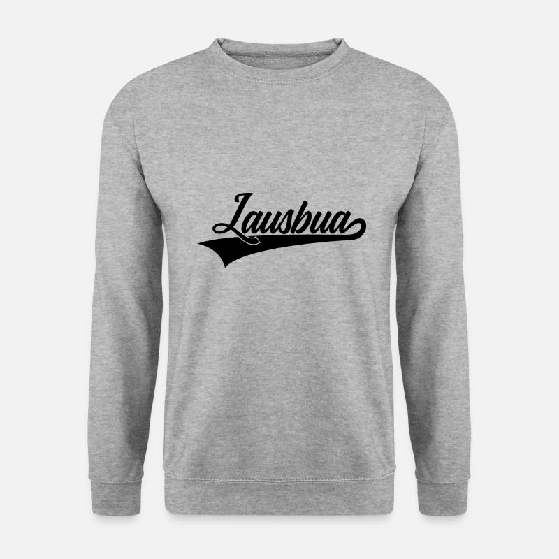 LAUSBUA LAUSBUB LAUSBUAM - Unisex Pullover - Weißgrau meliert