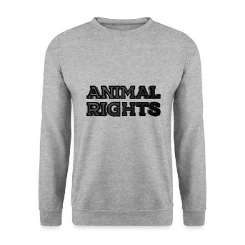 DROITS DES ANIMAUX BIEN-ÊTRE ANIMAL MILITANTS DES DROITS DES ANIMAUX - Sweat-shirt Unisexe - gris chiné - Devant - Alina (178cm) & Michal (187cm)