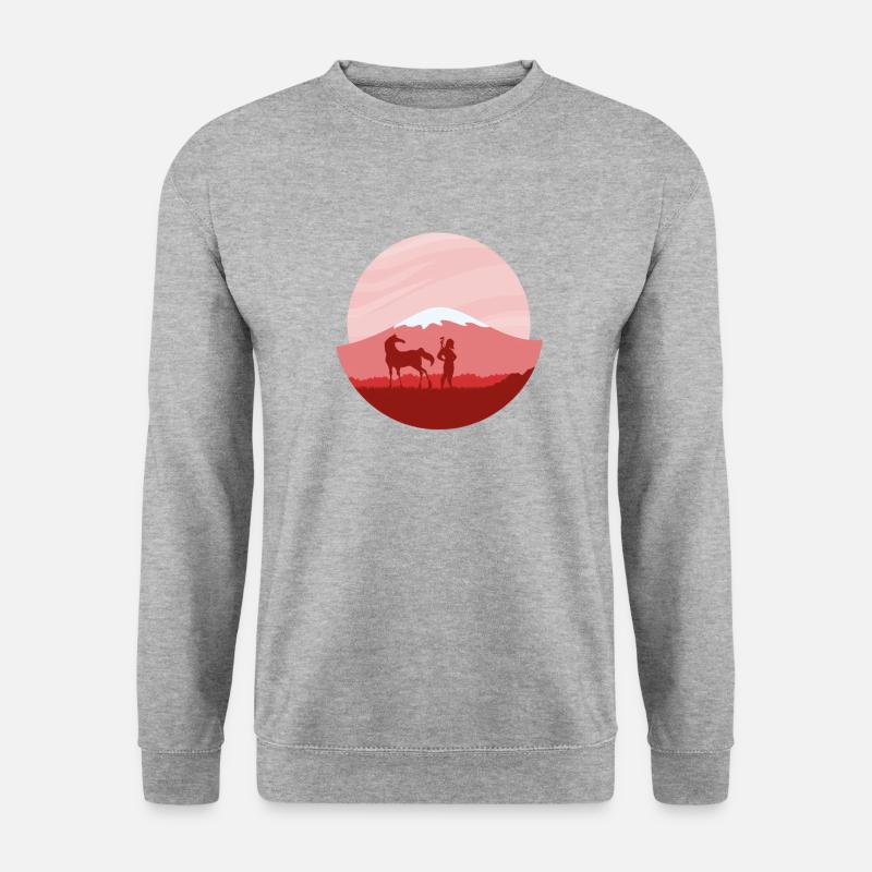 Cartoon china - Unisex Pullover - Weißgrau meliert