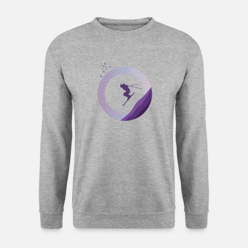 Mountain skiing - Unisex Sweatshirt - salt & pepper
