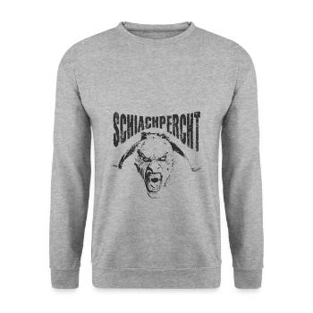 Percht Schiachpercht Shirt Geschenk - Unisex Pullover - Weißgrau meliert - Vorne - Alina (178cm) & Michal (187cm)