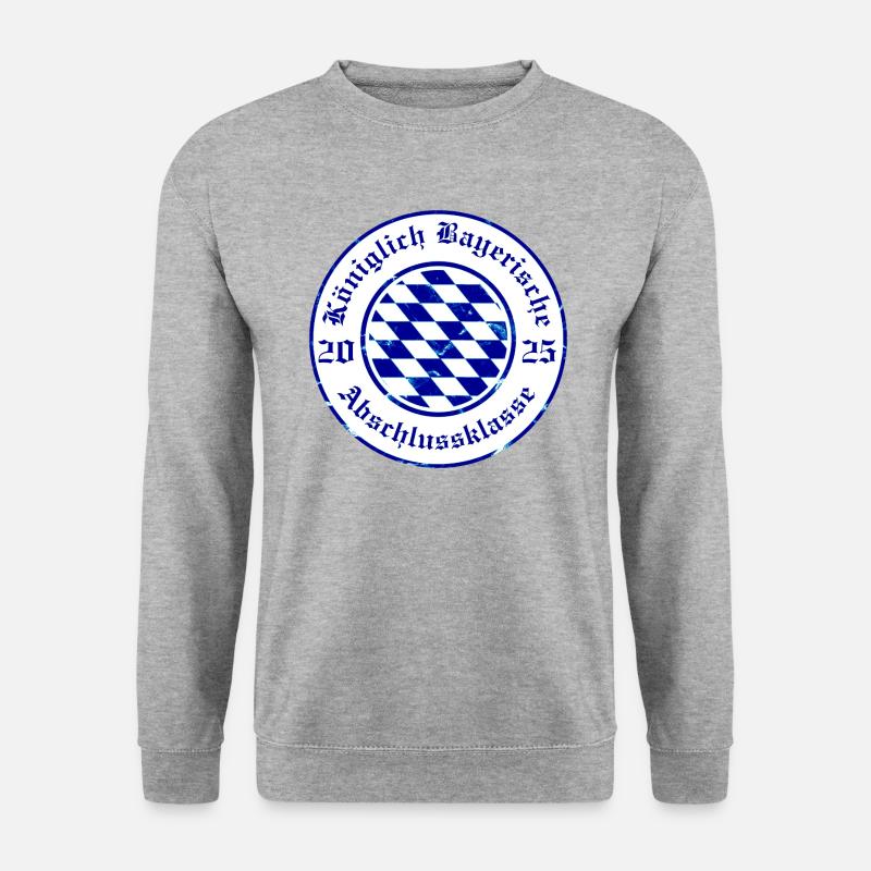 KÖNIGLICH BAYERISCHE ABSCHLUSSKLASSE 2025 - AK25 - Unisex Pullover - Weißgrau meliert
