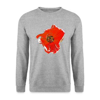 Flowers Rose orange - Unisex Sweatshirt - salt & pepper - Front - Alina (178cm) & Michal (187cm)