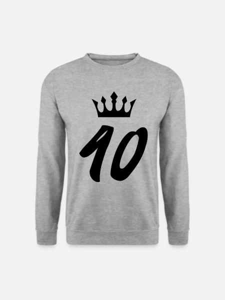 40 Couronne de numéros - Sweat-shirt Unisexe - gris chiné