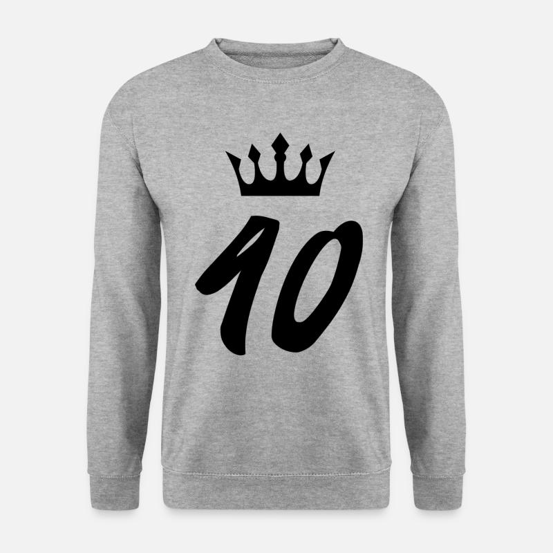 40 Couronne de numéros - Sweat-shirt Unisexe - gris chiné