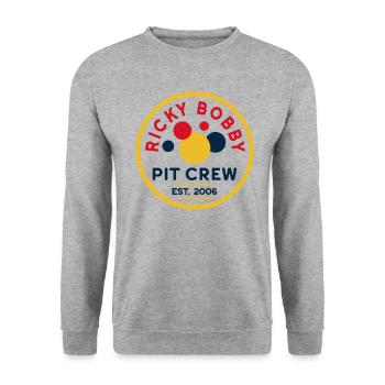 Ricky Bobby Pit Crew - Unisex Sweatshirt - salt & pepper - Front - Alina (178cm) & Michal (187cm)