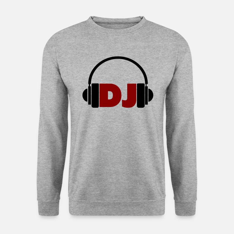 DJ Kopfhörer DeeJay - Unisex Pullover - Weißgrau meliert