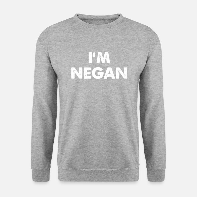 Ich bin Negan - Unisex Pullover - Weißgrau meliert