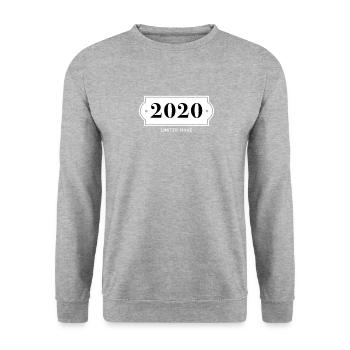 Drôle d’anniversaire numéro limité 2020 - Sweat-shirt Unisexe - gris chiné - Devant - Alina (178cm) & Michal (187cm)