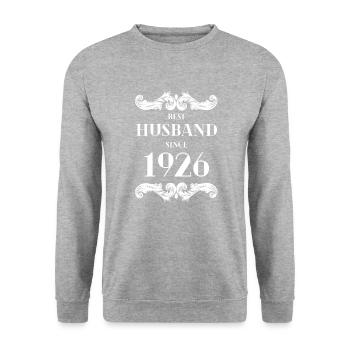 Best Husband Since 1926 Wedding Anniversary - Unisex Sweatshirt - salt & pepper - Front - Alina (178cm) & Michal (187cm)
