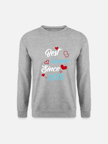 Best Husband Since 2015 Wedding - Unisex Sweatshirt - salt & pepper