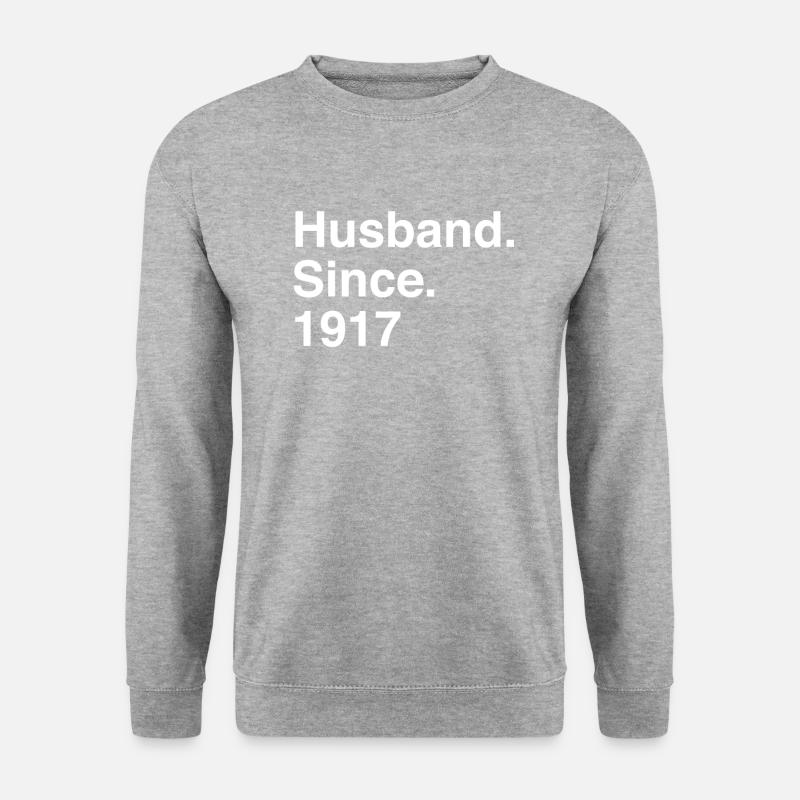 Anniversary Husband Since 1917 Wedding - Unisex Sweatshirt - salt & pepper