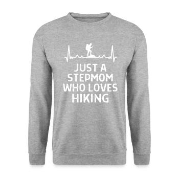 Klettern Kletterer Hiking Sprüche Geschenk - Unisex Pullover - Weißgrau meliert - Vorne - Alina (178cm) & Michal (187cm)