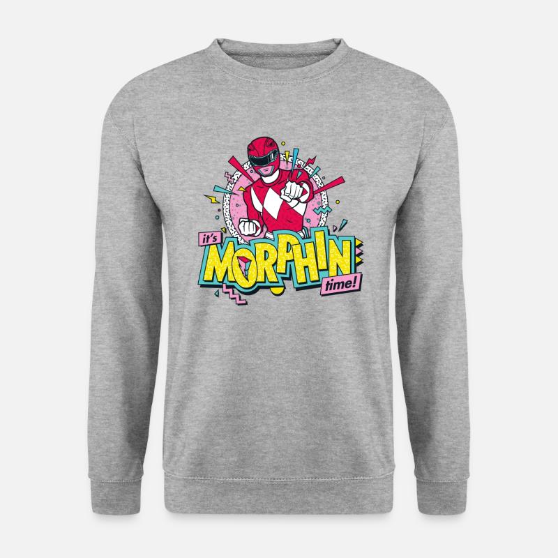 Power Rangers It's Morphin Time! - Unisex Pullover - Weißgrau meliert
