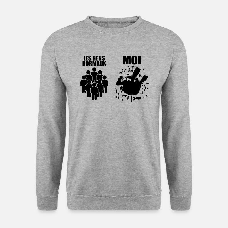 Tauchen | Taucher-Geschenk - Unisex Pullover - Weißgrau meliert