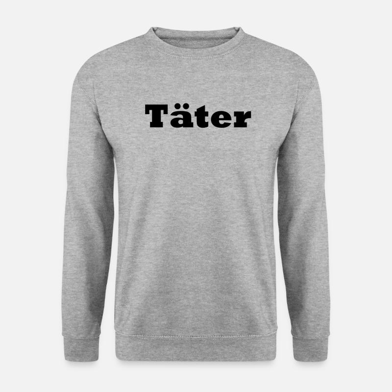 Täter - Unisex Pullover - Weißgrau meliert