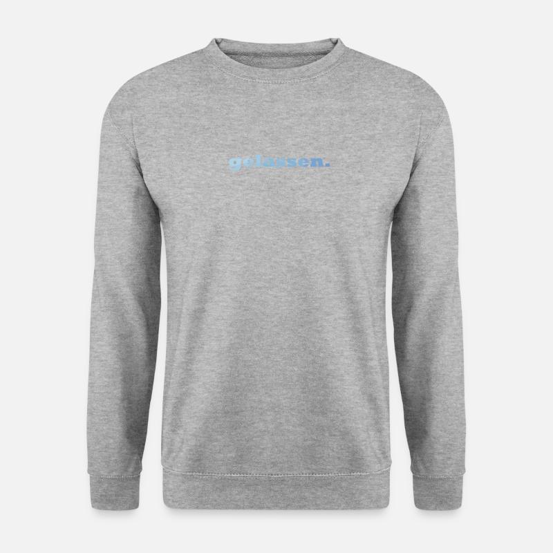 gelassen. - Unisex Pullover - Weißgrau meliert