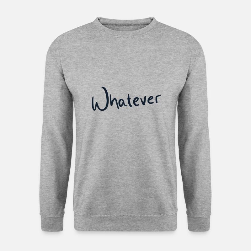 Whatever - Unisex Pullover - Weißgrau meliert