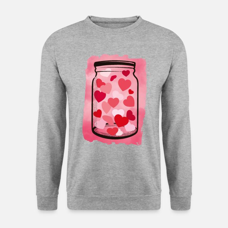Hearts in a jar - Unisex Sweatshirt - salt & pepper