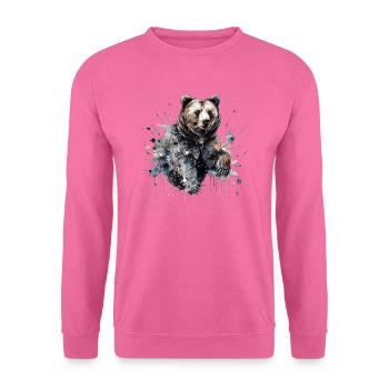 Ours - Sweat-shirt Unisexe - rose - Devant