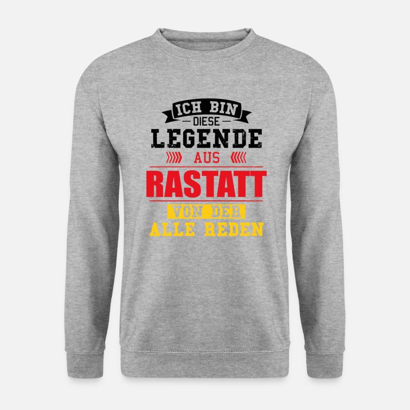 Stadt Rastatt Deutschland Legende Spruch - Unisex Pullover - Weißgrau meliert