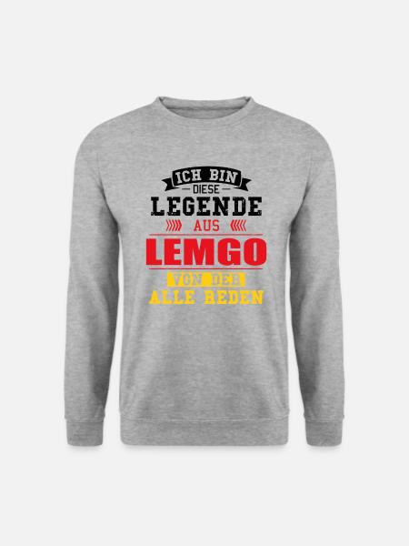 Stadt Lemgo Deutschland Legende Spruch - Unisex Pullover - Weißgrau meliert