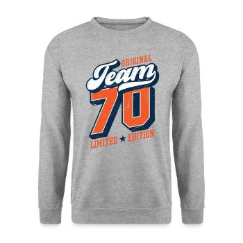 Original Team 70 - Limited Edition - Unisex Sweatshirt - salt & pepper - Front - Alina (178cm) & Michal (187cm)