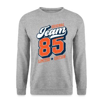 Original Team 85 - Limited Edition - Unisex Sweatshirt - salt & pepper - Front - Alina (178cm) & Michal (187cm)