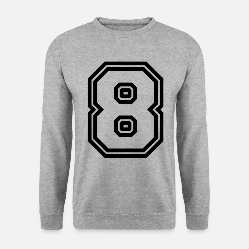 8 number symbol - Unisex Sweatshirt - salt & pepper