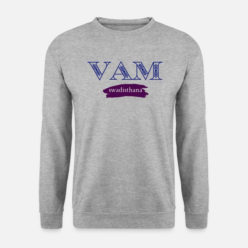 VAM - Unisex Pullover - Weißgrau meliert