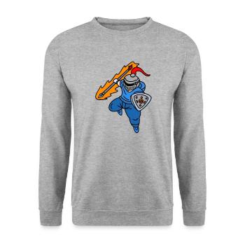 Cool knight wearing hoodies - Unisex Sweatshirt - salt & pepper - Front - Alina (178cm) & Michal (187cm)