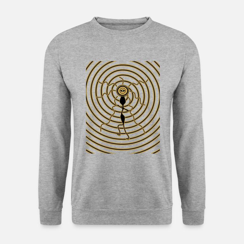 Drittes Auge tanzt - Unisex Pullover - Weißgrau meliert