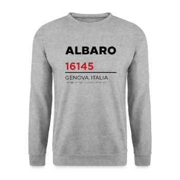 Albaro 16145 - Unisex Pullover - Weißgrau meliert - Vorne - Alina (178cm) & Michal (187cm)