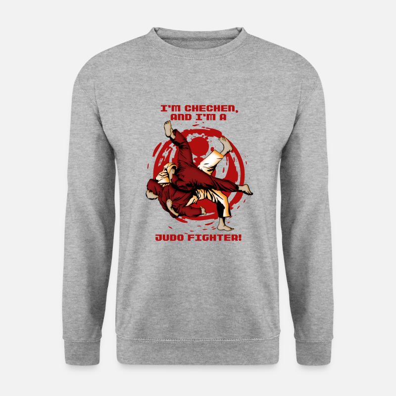 Chechen Tshirt - Judo - Fighter - Chechens - Unisex Sweatshirt - salt & pepper