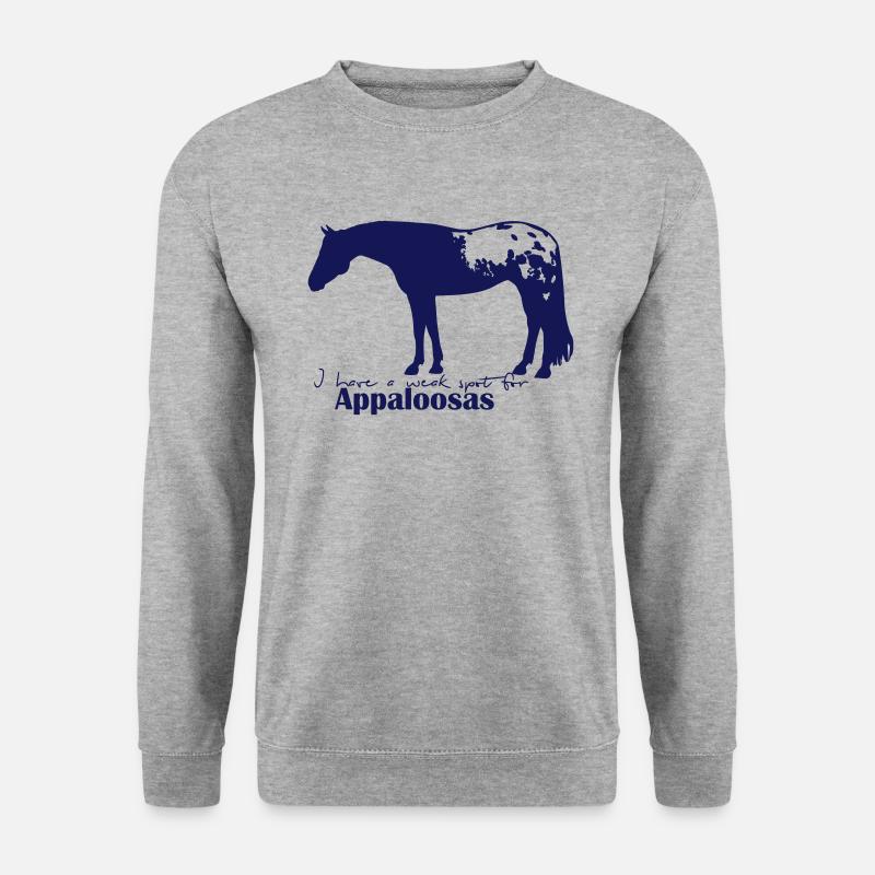 Appaloosa Design 1 - Unisex Pullover - Weißgrau meliert