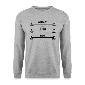 Science Humour Chemistry Thermodynamics Joke Funny - Sweat-shirt Unisexe - gris chiné - Devant - Alina (178cm) & Michal (187cm)