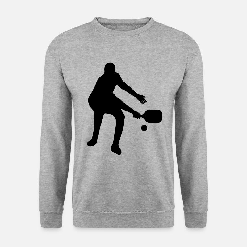 Pickleball Spieler T-Shirt - Unisex Pullover - Weißgrau meliert