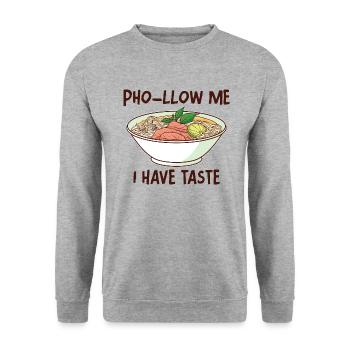 Funny Pho Vietnamese Noodle Soup Pho - Unisex Sweatshirt - salt & pepper - Front - Alina (178cm) & Michal (187cm)