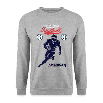 American football - Unisex Sweatshirt - salt & pepper - Front - Alina (178cm) & Michal (187cm)