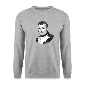 Napoléon Bonaparte - Unisex Sweatshirt - salt & pepper - Front - Alina (178cm) & Michal (187cm)