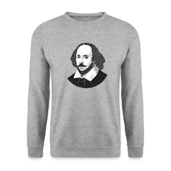 William Shakespeare - Unisex Sweatshirt - salt & pepper - Front - Alina (178cm) & Michal (187cm)