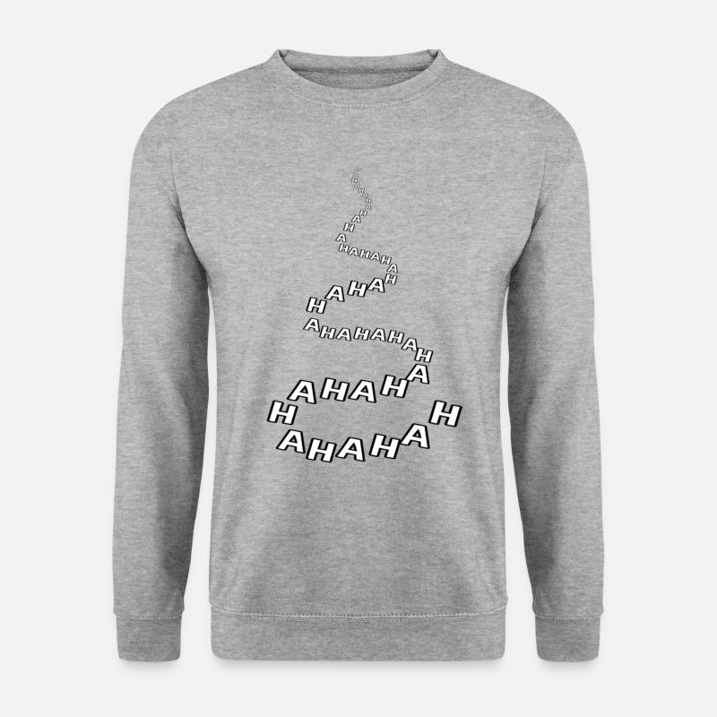HAHA - Unisex Pullover - Weißgrau meliert