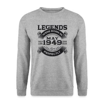 Legends 1949 Vintage 1949 75th Birthday 1949 - Unisex Sweatshirt - salt & pepper - Front - Alina (178cm) & Michal (187cm)