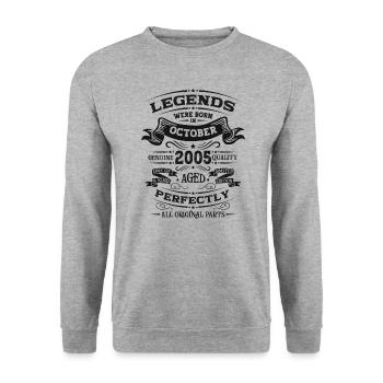 20e anniversaire Légende Octobre 2005 Volume 05 - Sweat-shirt Unisexe - gris chiné - Devant - Alina (178cm) & Michal (187cm)