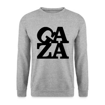Gaza - Unisex Sweatshirt - salt & pepper - Front - Alina (178cm) & Michal (187cm)