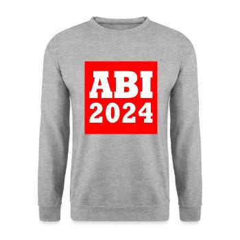 Abi 2024 - Unisex Pullover - Weißgrau meliert - Vorne - Alina (178cm) & Michal (187cm)