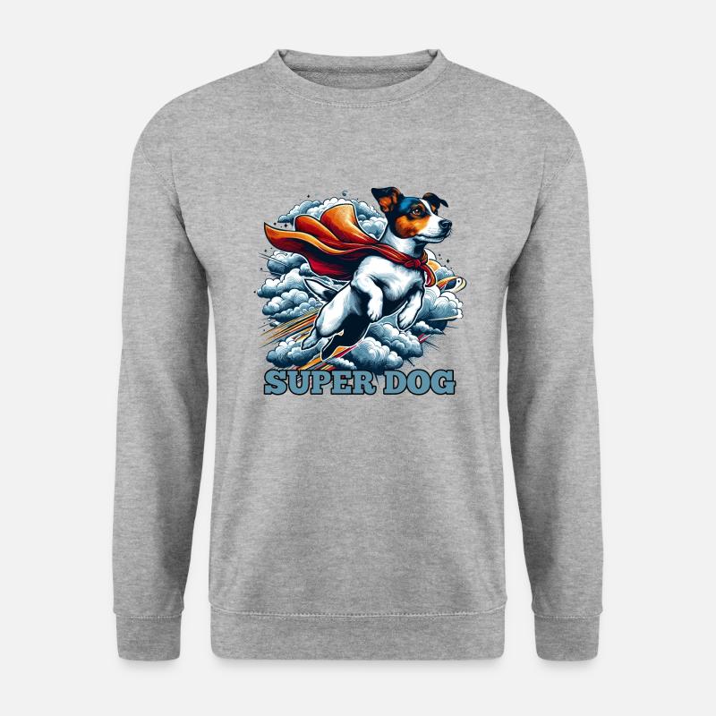 Super Hund Jack Russell Terrier Geschenk - Unisex Pullover - Weißgrau meliert