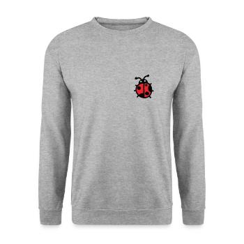 Marienkaefer Shirt süß und Zeitlos Tolles Geschenk - Unisex Pullover - Weißgrau meliert - Vorne - Alina (178cm) & Michal (187cm)